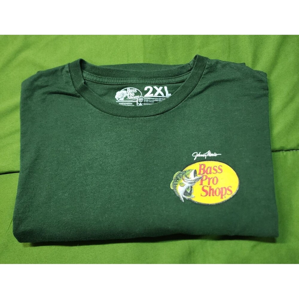 Johnny Morris Bass Pro Shops Men's Graphic Fishing Tee Size 2XL